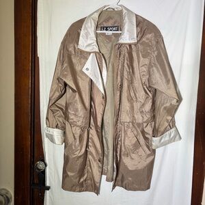 Vintage I.Z. Sport Shimmering Tan/White Windbreaker Jacket